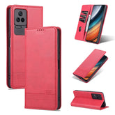 AZNS Magnetic Calf Texture Leather Phone Case